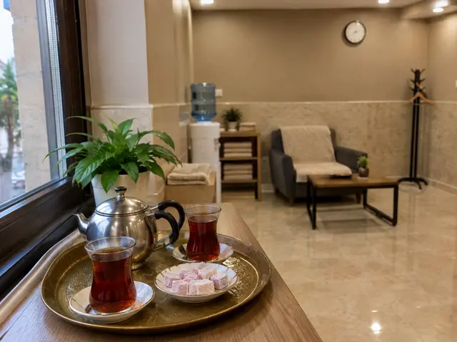 Çay servisi hazır bekleme salonu — Karaağaç, Masaj Salonun